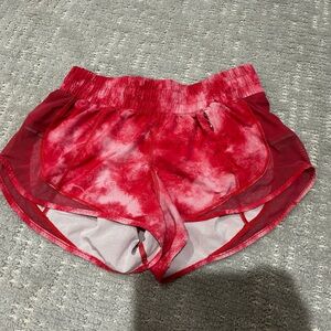 Lululemon Pink smoke shorts